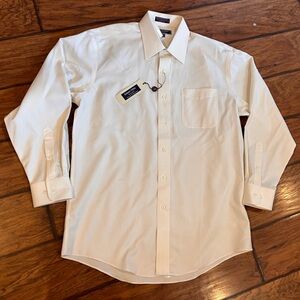 Roberto Villini Dress Shirt mens 15.5 32-33 off white button up cotton beach NWT